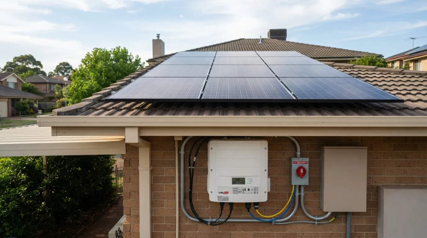 solar inverter with solar panel