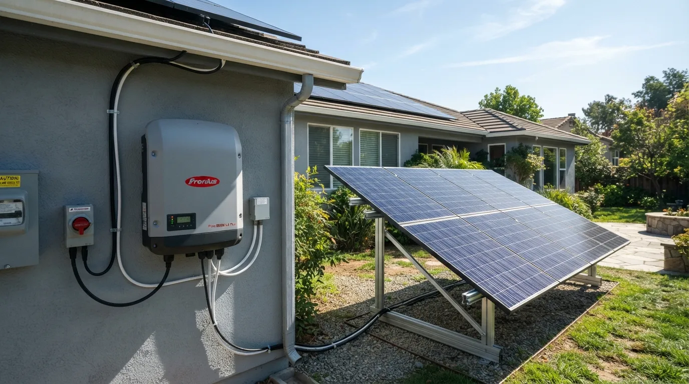 solar inverter with solar panel