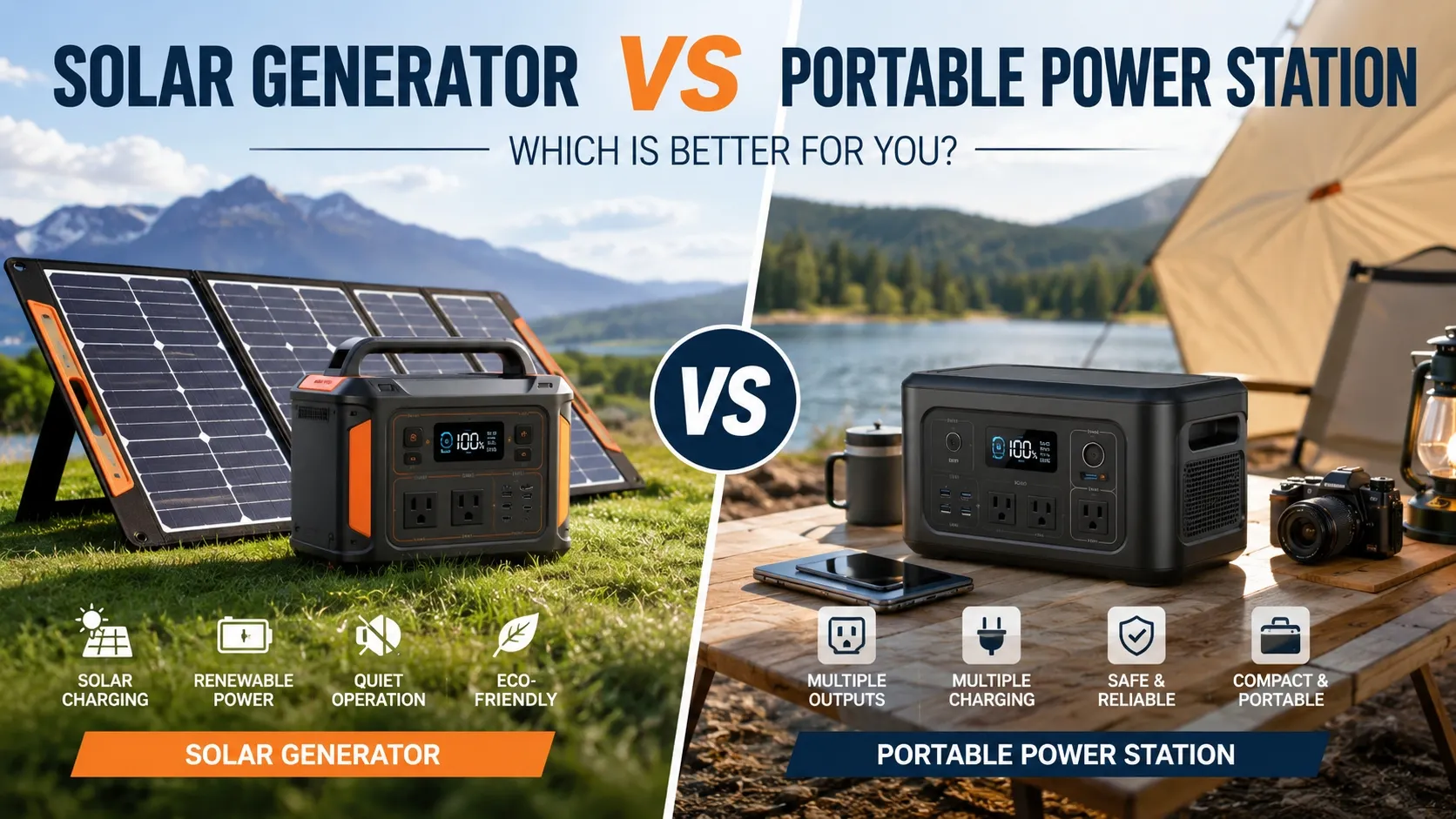 Solar Generator vs Portable Power Station