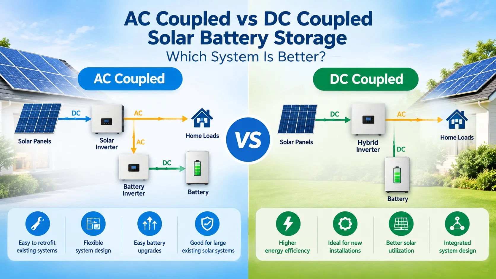AC Coupled vs DC Coupled Solar Battery Storage