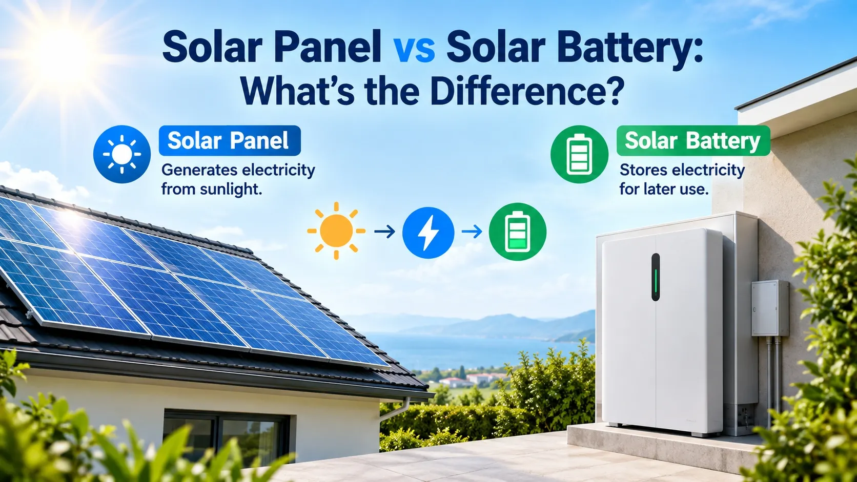 Solar Panel vs Solar Battery What's the Difference