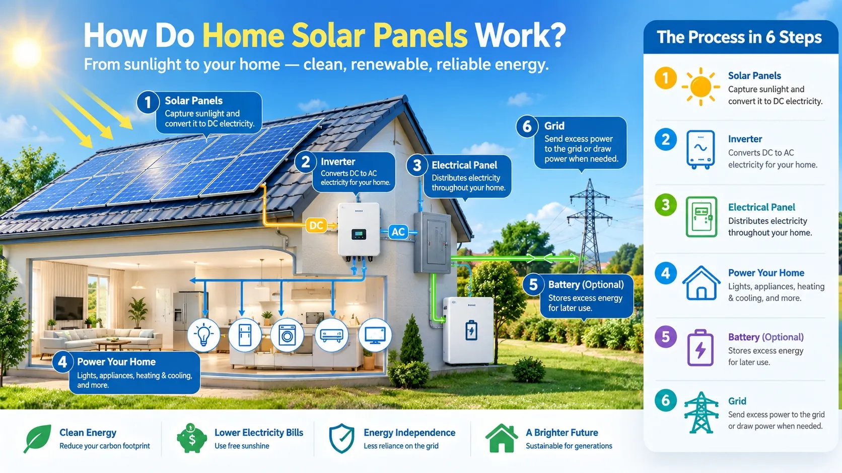 How do Home Solar Panels Work